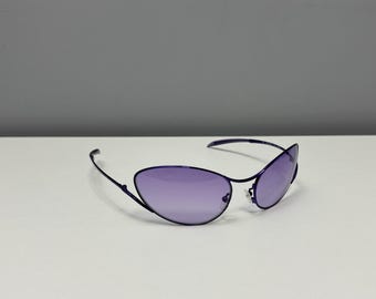 Vintage Y2K Gucci Tom Ford GG2666/S Sunglasses Women's Oval Purple Italy