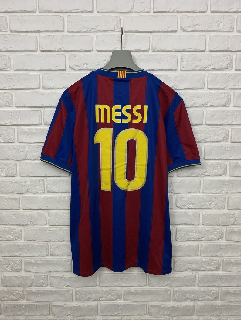 FC Barcelona 2009 2010 Nike Home 10 Messi Soccer Jersey Football Shirt
