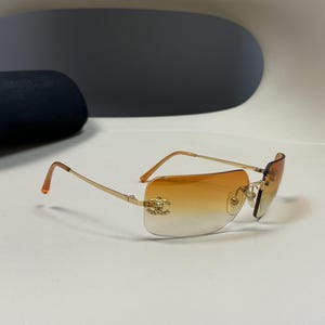 Chanel rimless sunglasses rhinestone - Etsy 日本