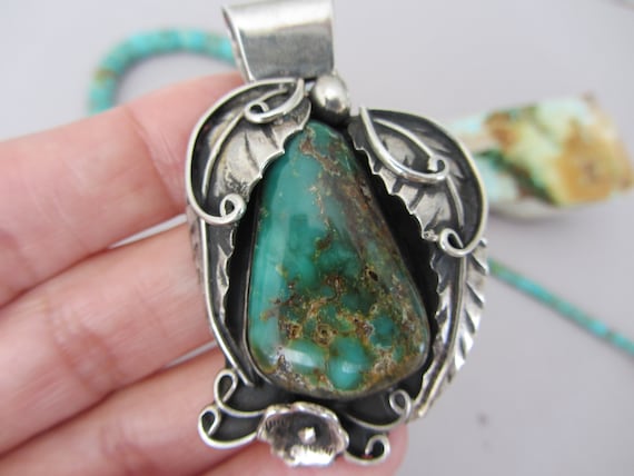 Incredibly Intricate Vintage Navajo Native American Jewelry Silver Leaf Forest Turquoise Bracelet Incredibly Intricate Vintage Navajo Native American Jewelry Silver Leaf Forest Turquoise Bracelet