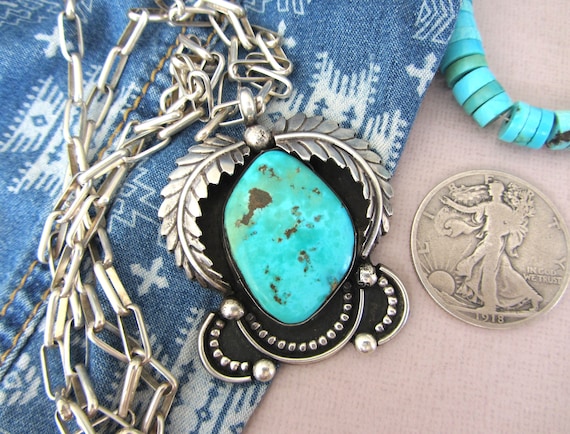Gigantic 42 Grams! Vintage Zuni/ Navajo Spiderweb Turquoise Sterling Native American Jewelry Silver Ring Gigantic 42 Grams! Vintage Zuni/ Navajo Spiderweb Turquoise Sterling Native American Jewelry Silver Ring