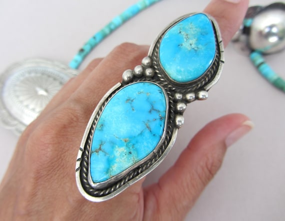 Birdseye Spiderweb Turquoise Native American Navajo Side Inlay Sterling Silver Bracelet Birdseye Spiderweb Turquoise Native American Navajo Side Inlay Sterling Silver Bracelet