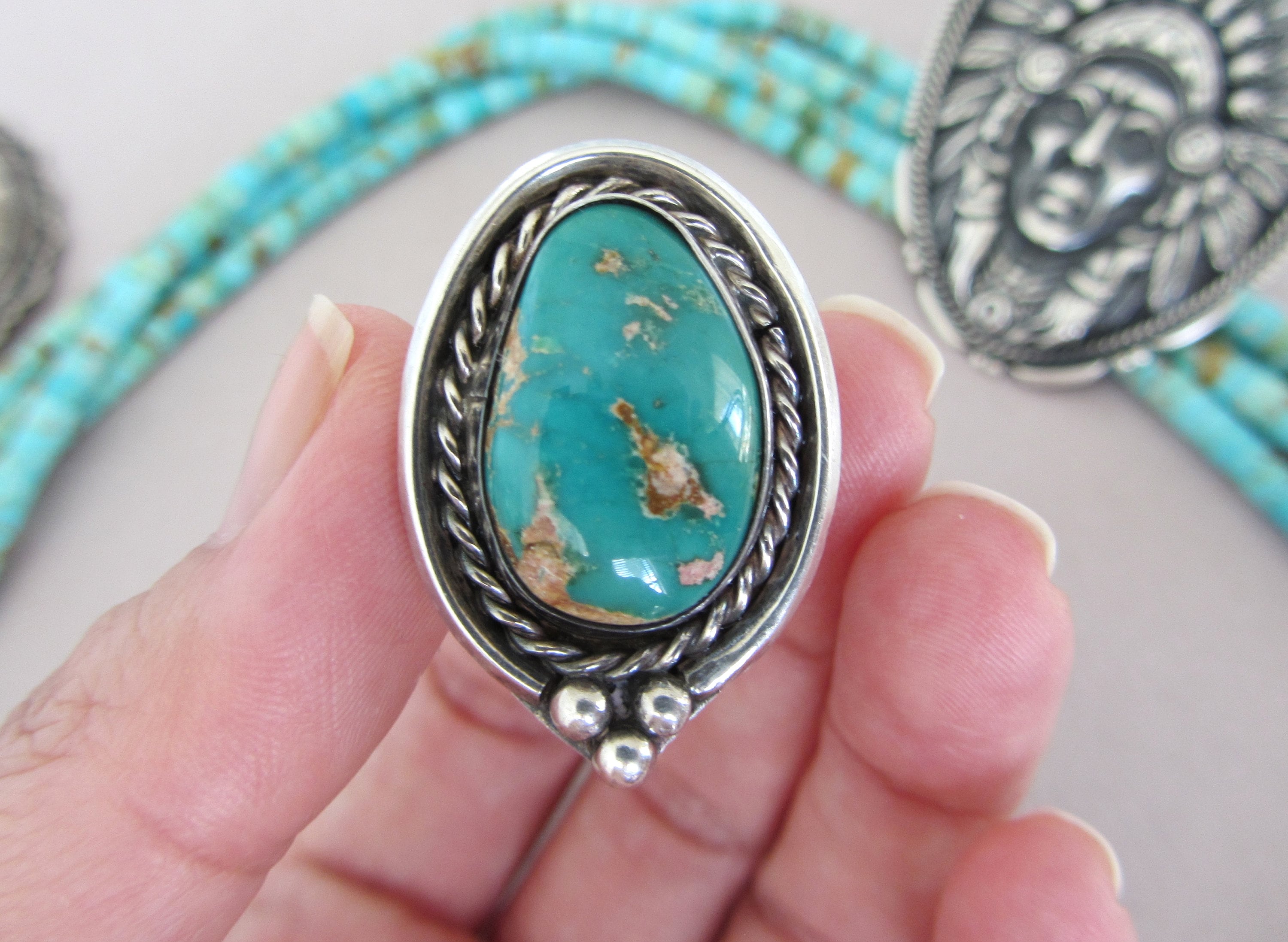215 Gram Vintage Navajo Candelaria Turquoise Native American Jewelry Silver Bracelet Old 215 Gram Vintage Navajo Candelaria Turquoise Native American Jewelry Silver Bracelet Old