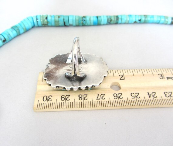 LARGE Blue Turquoise Cluster Native American Sign… - image 8