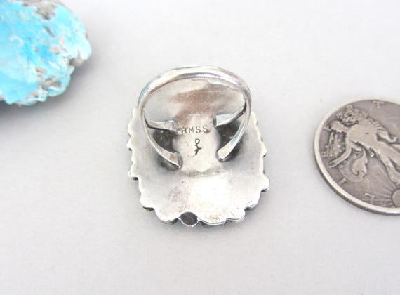 LARGE Blue Turquoise Cluster Native American Sign… - image 5