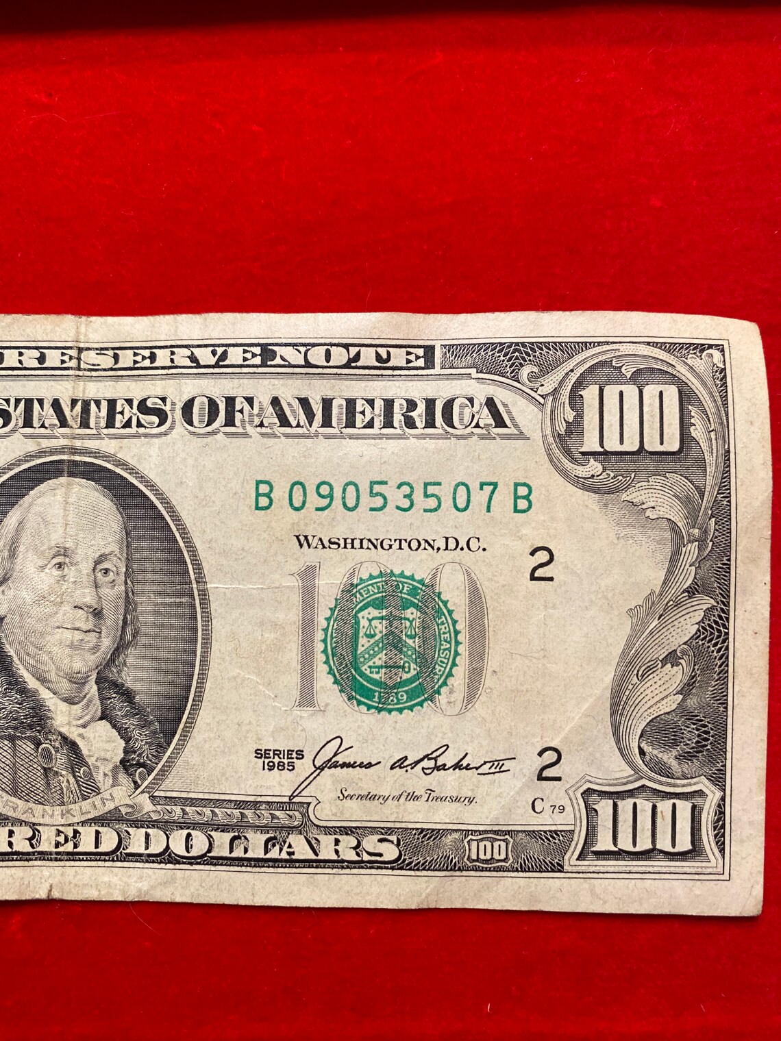 1985 100 dollar bill vintage rare read description Etsy