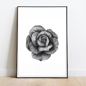 Black rose | Digital print | Poster | Printable | Flower | Dark | Mood | Artistic | Decor | 4 Sizes