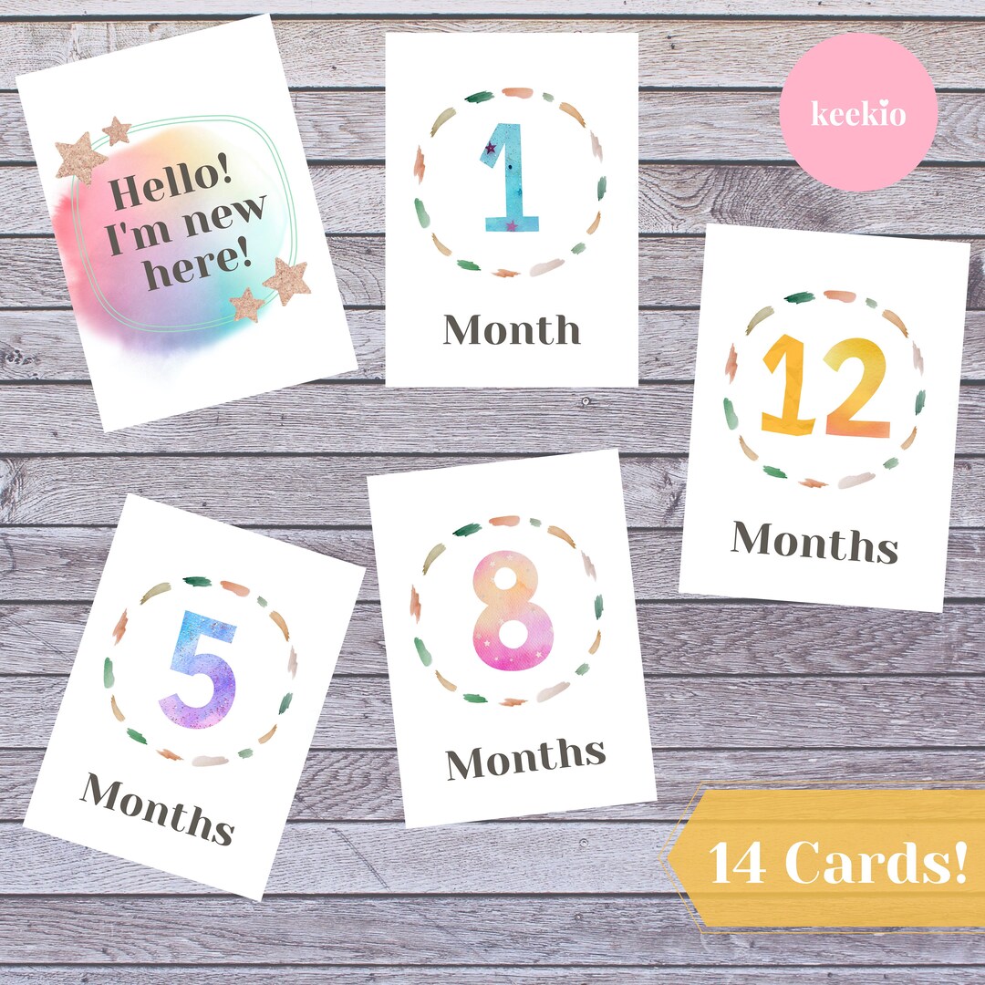 Baby Milestone Cards | Age | Printable | Digital Download | Babies ...