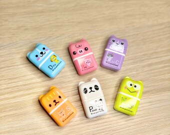 Animal eraser including roller for rubber waste