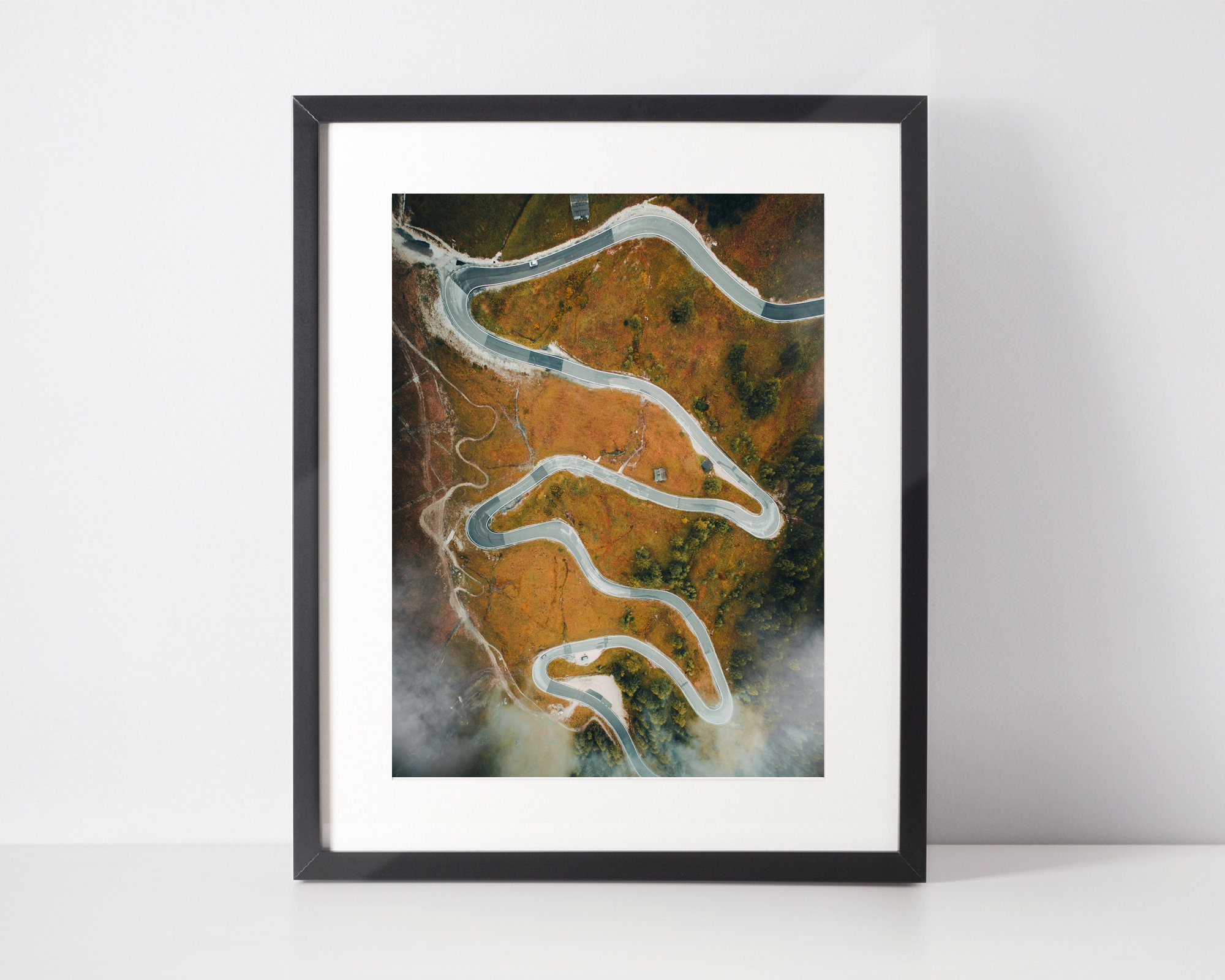 Route Des Alpes, Photo d'art Voyage, Photographie Mural, Décoration Murale Roadtrip, Photo en Drone,