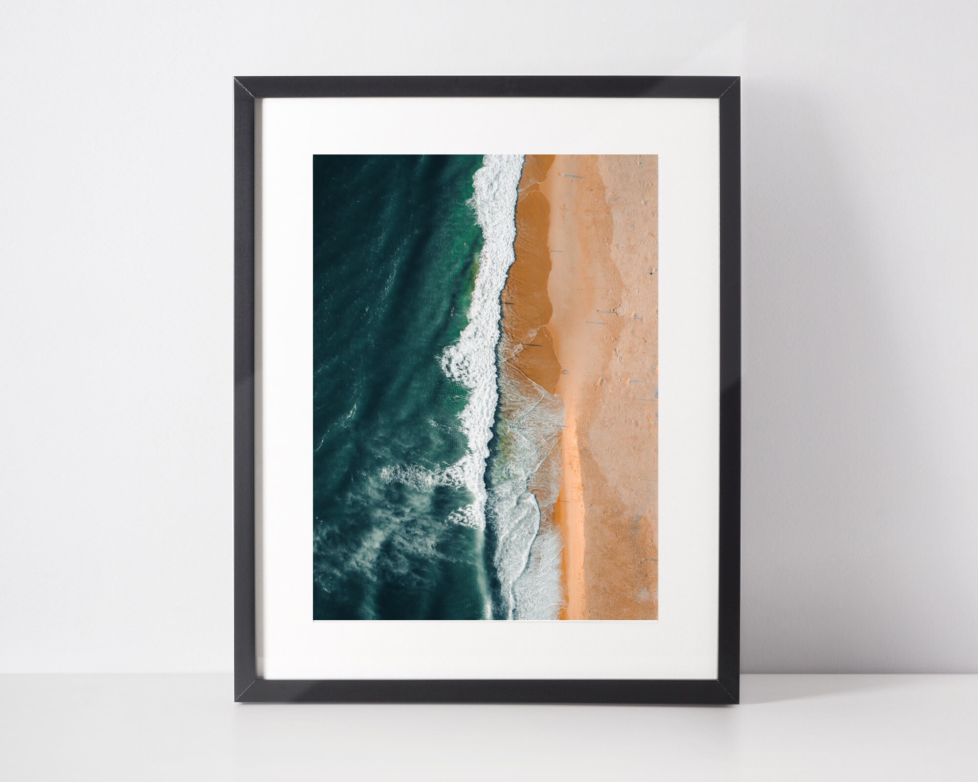 Plage Vu d'en Haut, Photo d'art, Photographie Mural, Décoration Murale Vacance, Photo en Drone, Idée