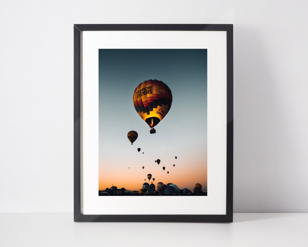 Hot Air Balloon Wall Art Fine Art Prints Sunset Wall Art Etsy