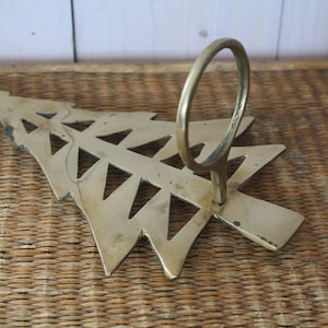 brass Christmas tree, brass Christmas tree towel holder, brass towel holder, Christmas tree, Christmas decor, holiday decor, decoration