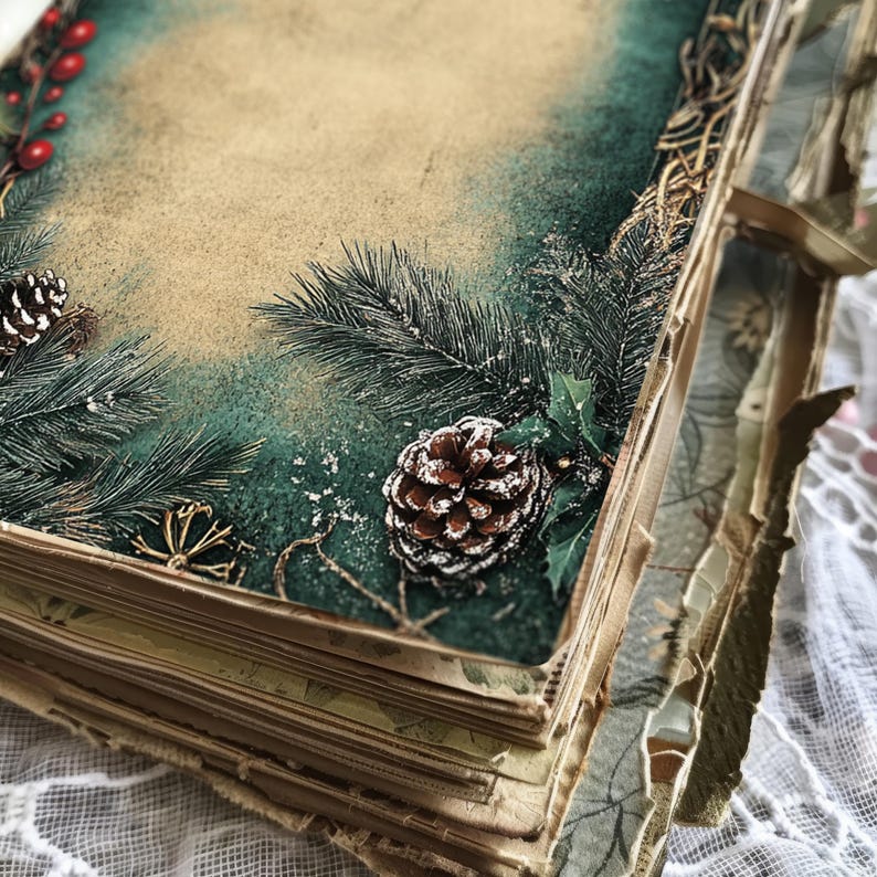 Vintage Christmas Junk Journal Printable Pages, Junk Journal Kit ...