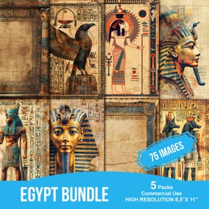Ancient Egypt Junk Journal Printable Pages Bundle, Junk Journal Kit, Scrapbook Printable, Printable Paper, Digital Collage, Instant Download