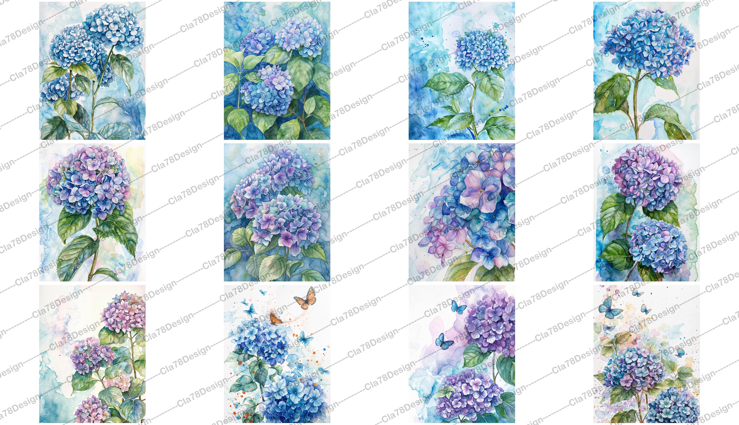 Colorful Hydrangea Junk Journal Printable Pages, Junk Journal Kit ...