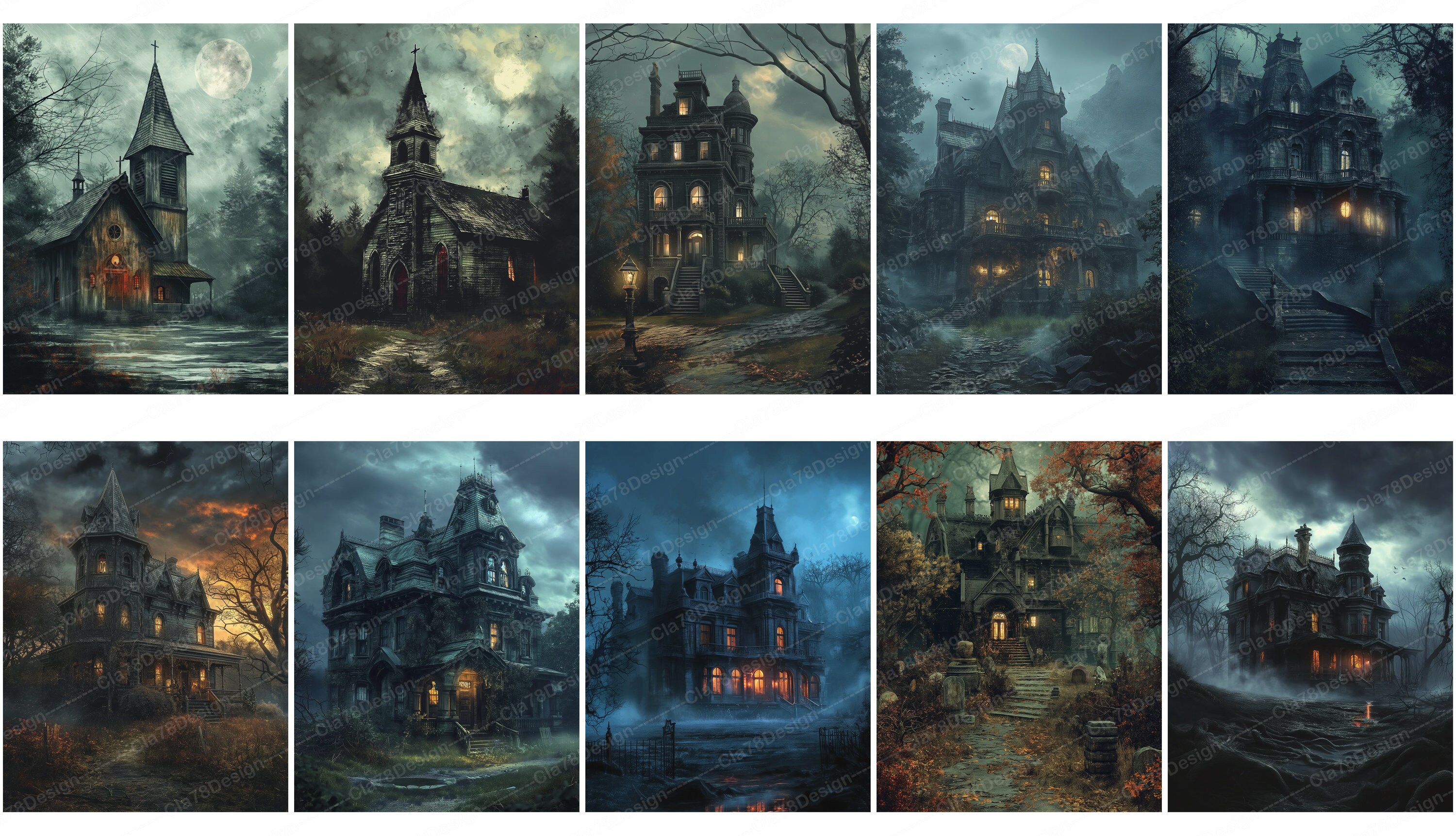 Haunted House Junk Journal Printable Pages, Junk Journal Kit, Scrapbook ...