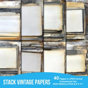 Gestapeltes Papier, Buchmacherpapier, digitales Papier, druckbares Papier, Dekorpapier, Scrapbook-Papier zum ausdrucken gestapelt