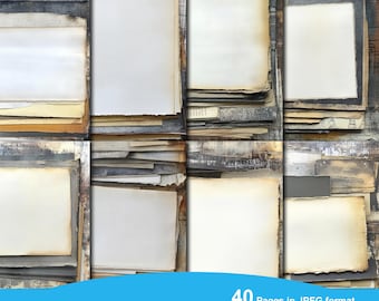 Paquete de papel apilado, papel para encuadernación, paquete de papel digital, paquete de papel imprimible, papel decorativo, papel para álbumes de recortes imprimible apilado