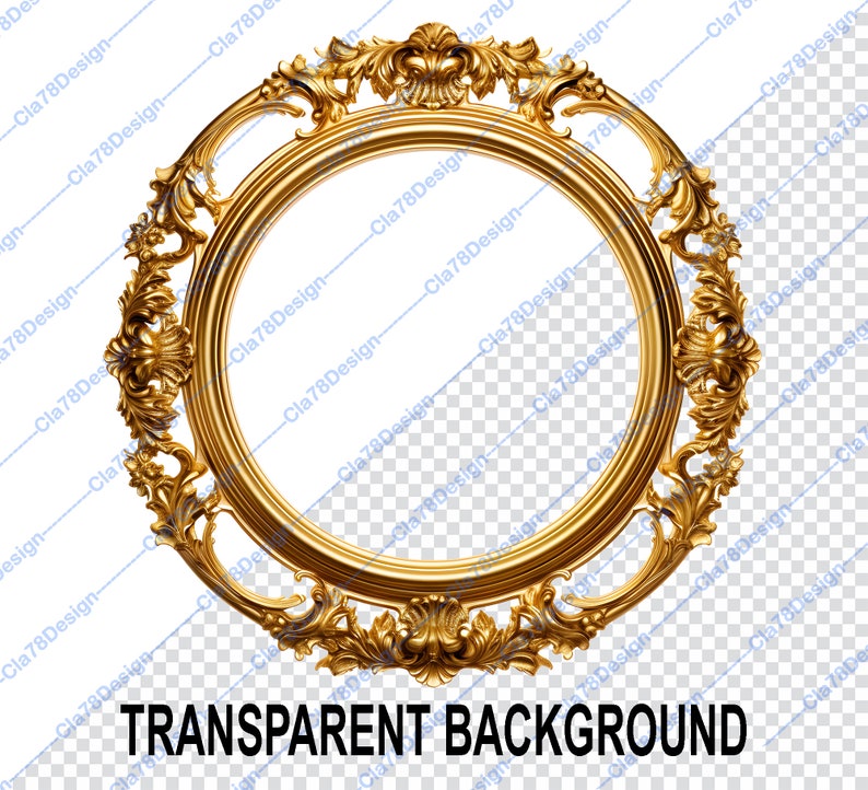 Antique Gold Frames Clipart - Rococo and Baroque Vintage Clip Art ...