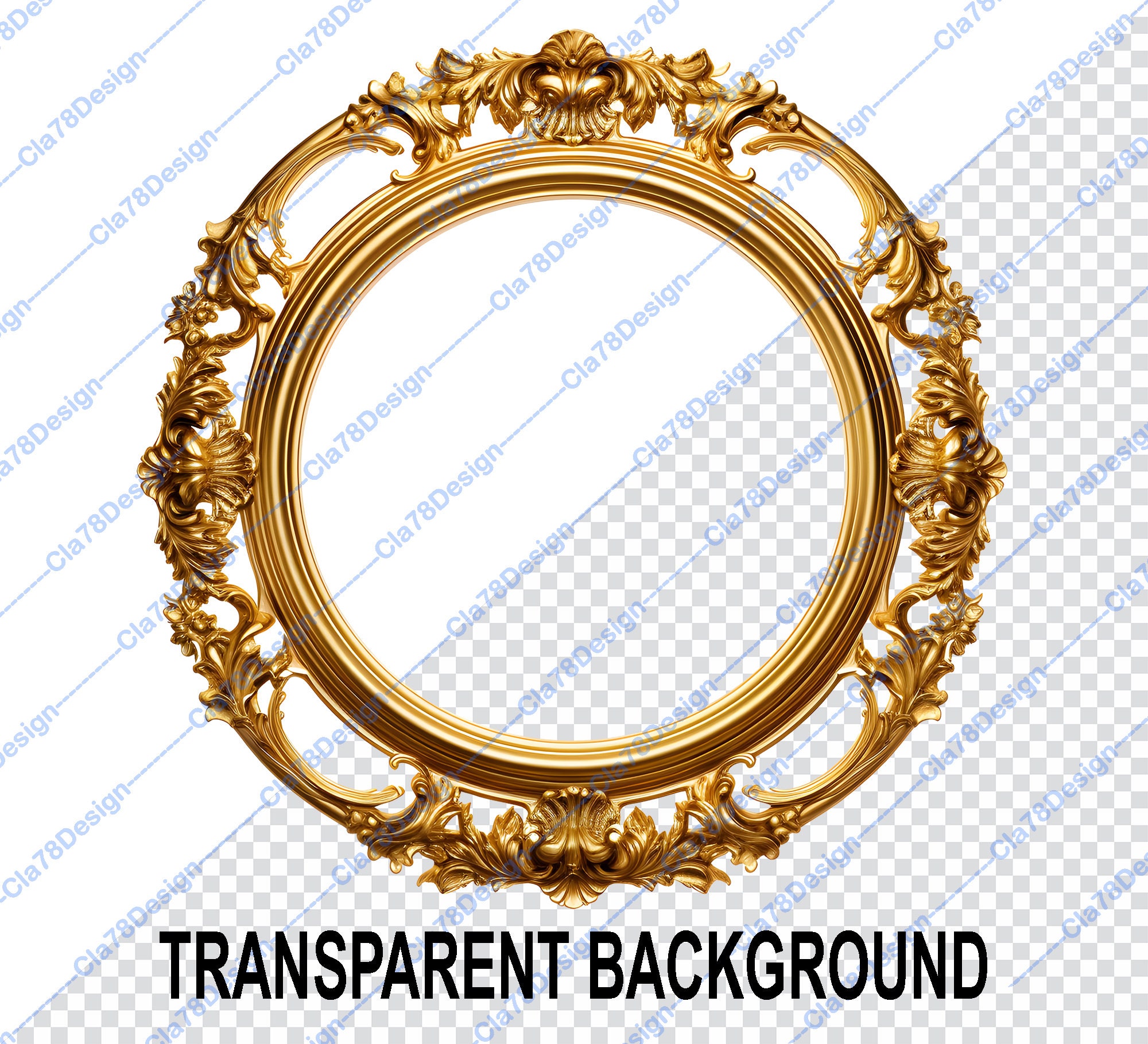 Antique Gold Frames Clipart - Rococo and Baroque Vintage Clip Art ...