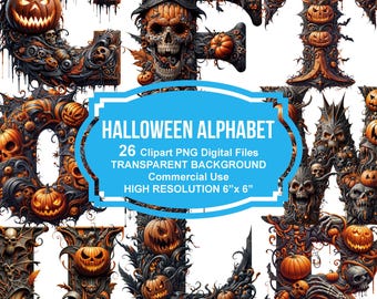 ハロウィン文字、ハロウィンクリップアート、ハロウィンフォント、不気味な季節、PNGカボチャアルファベット、PNG印刷可能アルファベット、クリップアート、ファジーカット