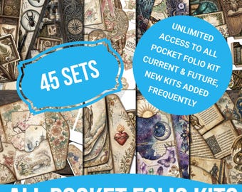 Pocket Folio Kit Mega Bundle, Every Folio Kit In My Shop, Complete Collection Printable Digital Download, Instant Download, Commercial Use