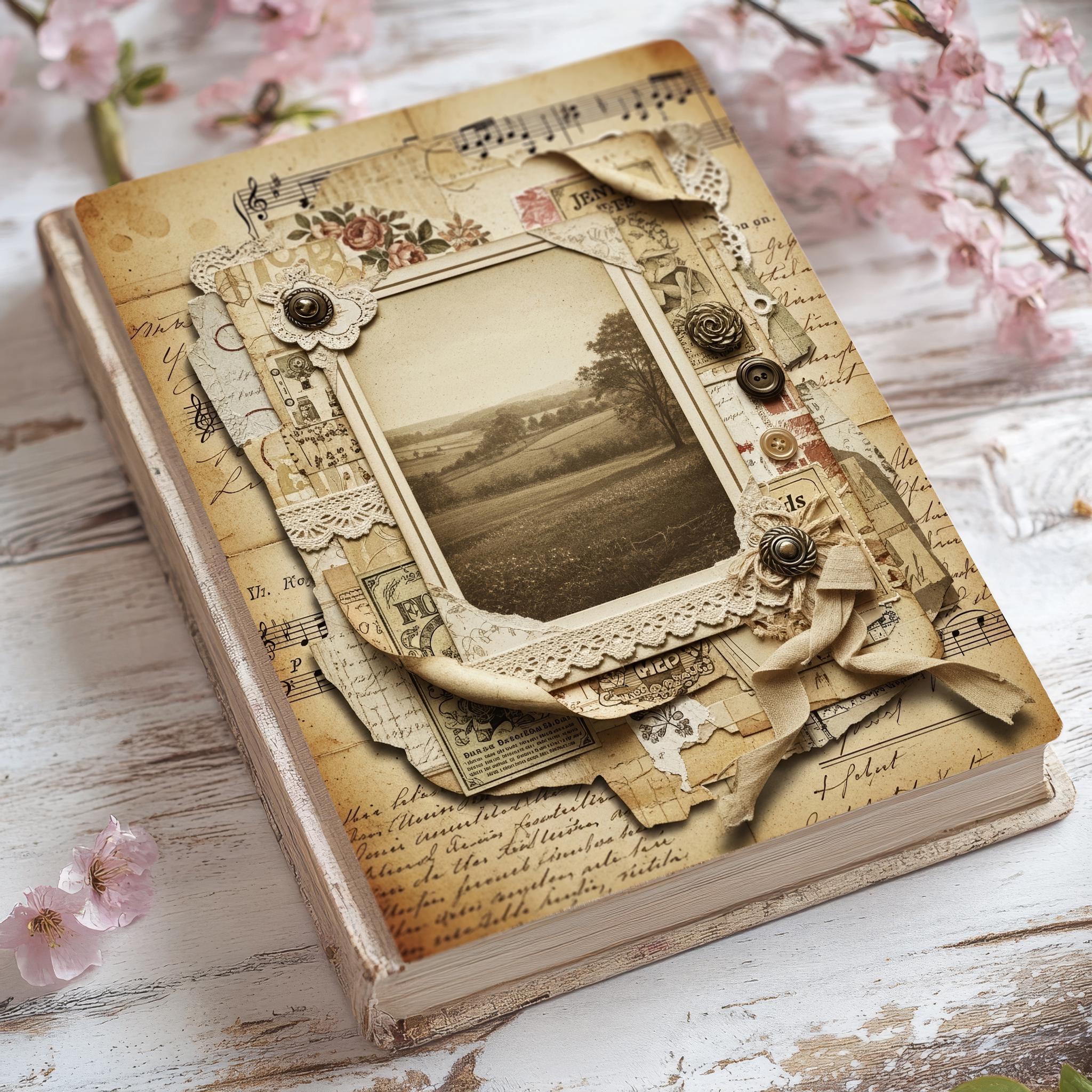 Vintage Junk Journal Kit, Shabby Chic Ephemera, Victorian Digital Paper ...