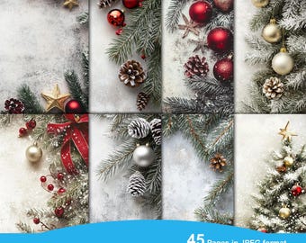 Elegante Weihnachts-Eckrahmen - minimalistischer, festlicher Hintergrund für Karten, Einladungen & saisonale Design-Projekte
