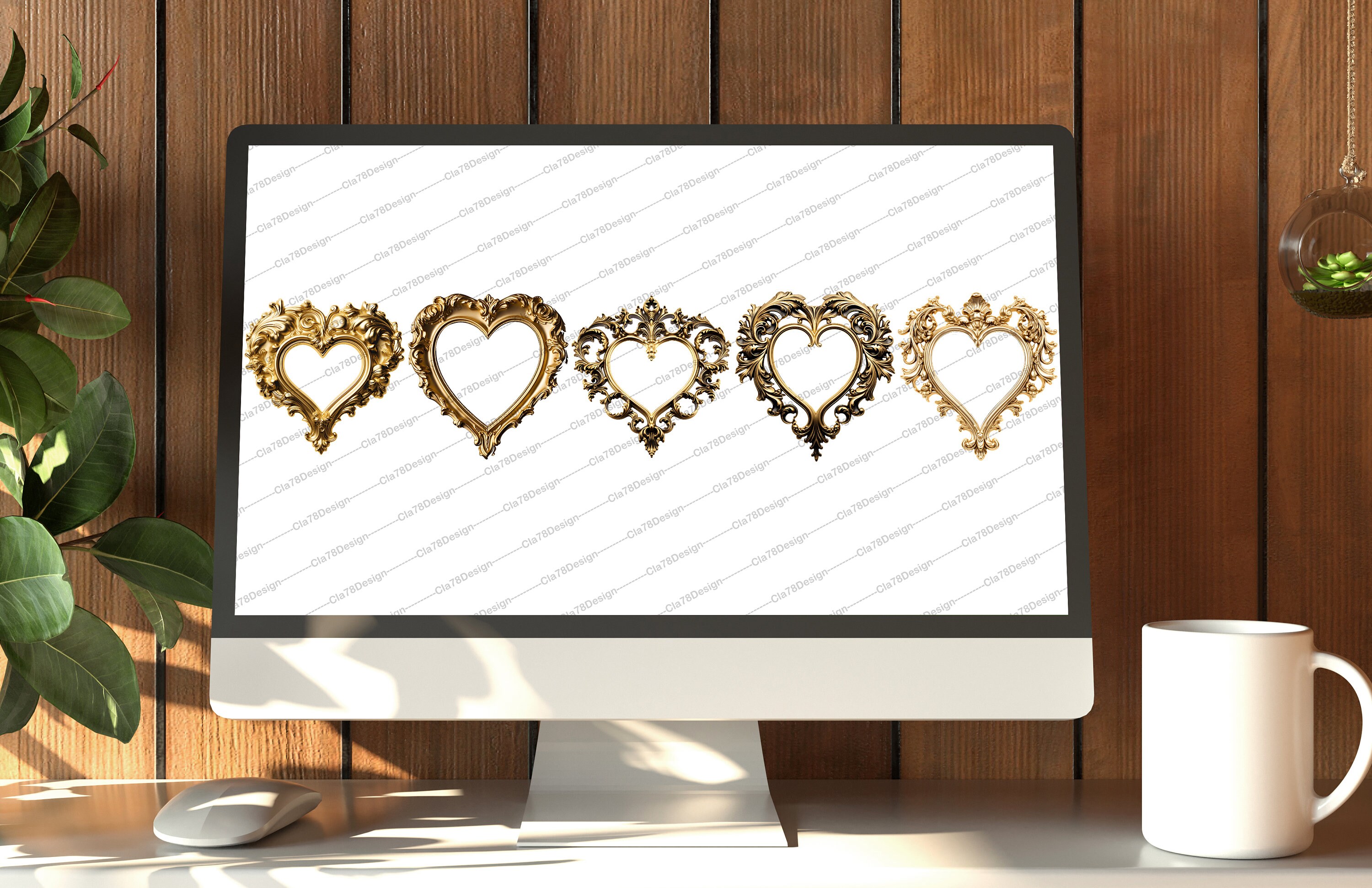 Antique Gold Frames Clipart - Rococo and Baroque Vintage Clip Art ...