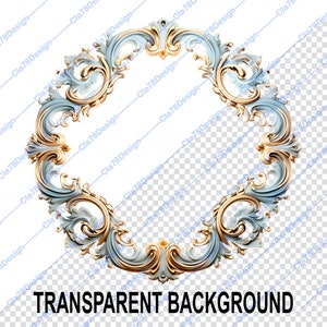 Light Blue Frames Clipart - Rococo and Baroque Vintage Clip Art ...
