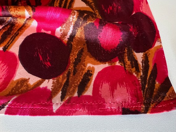 Vintage 1940s Rayon Jersey Dress in Fruit-esque P… - image 9