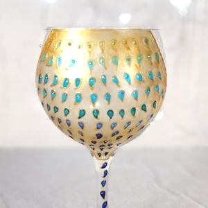 Personalized Gin Glass Mum Gift Gift For Her Hand Painted Glass Balloon Glass Unique Gift Handpainted Gin Glass