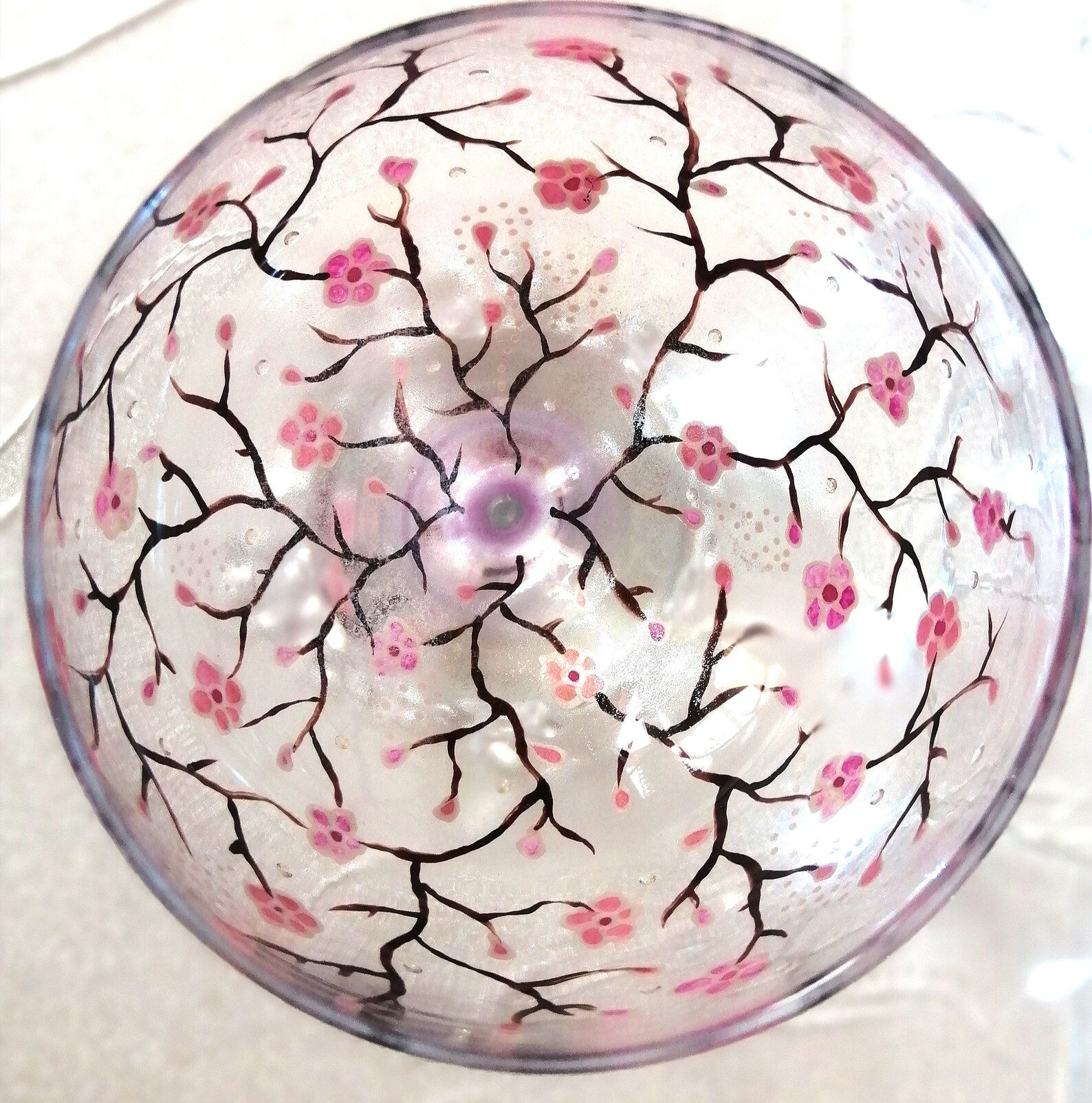 Personalised Cherry Blossom Gin Glass Custom Text on Gin Etsy UK