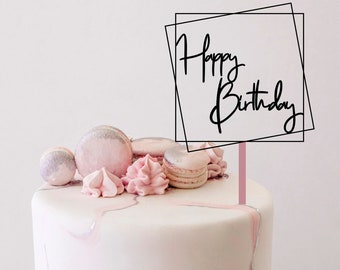 Happy Birthday Cake Topper svg ,Birthday Cake Topper SVG,  Cake Topper svg, Birthday SVG file, Topper svg, Birthday svg for Cricut.