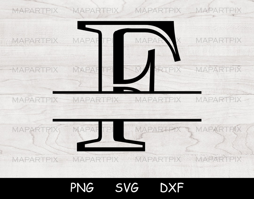Split Monogram Svg,split Letter F,split Font Svg,letter Monogram,split