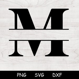 Split M SVG,Split Letter Monogramm SVG,Anfangsmonogramm SVG,Cricut Split SVG,Familiennamenschild,Monogramm Alphabet,Alphabet M Split SVG.