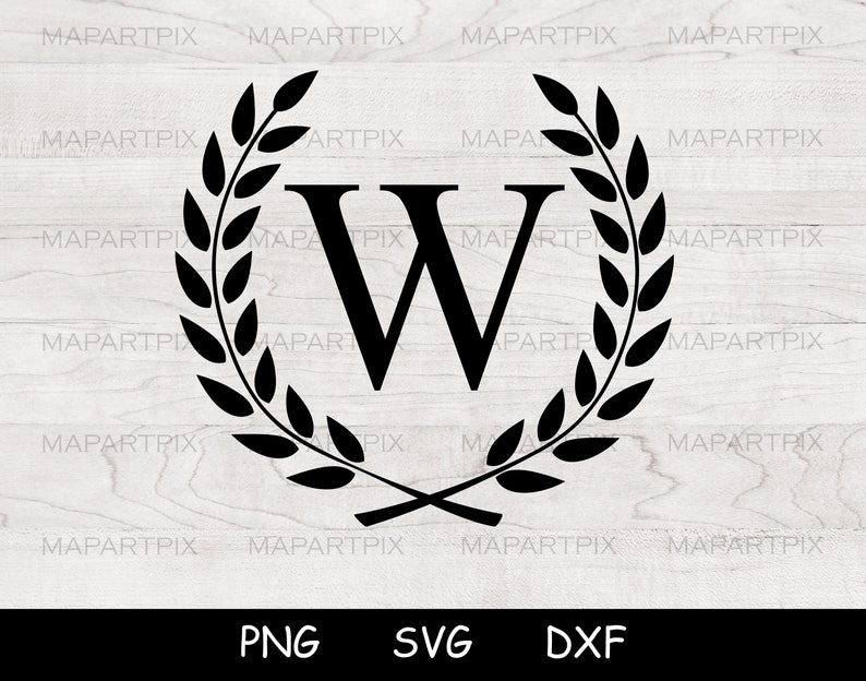 Wreath Svg, Wreath Alphabet Svg, Initial Monogram Svg , Cricut Wreath ...