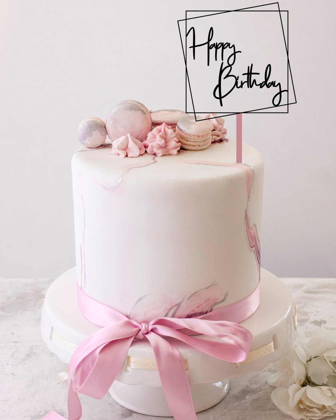 Happy Birthday Cake Topper Svg ,birthday Cake Topper SVG, Cake Topper