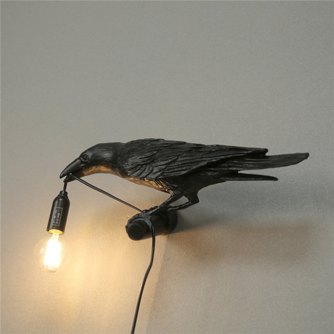 Black Bird Lamp Gothic Crow Wall Lamp Raven Desk Lamp Etsy