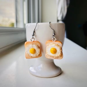 Fried Egg On Toast Earrings