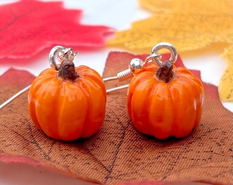 Pumpkin Earrings - Halloween Earrings - Halloween Jewelry