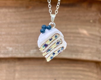 Blueberry Cake Necklace