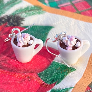 Hot Chocolate Earrings - Christmas Earrings - Christmas Jewelry