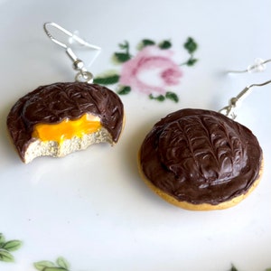 Handgemachte Jaffa Kuchen Ohrringe: Miniatur Essen als Schmuck, Sterlingsilber