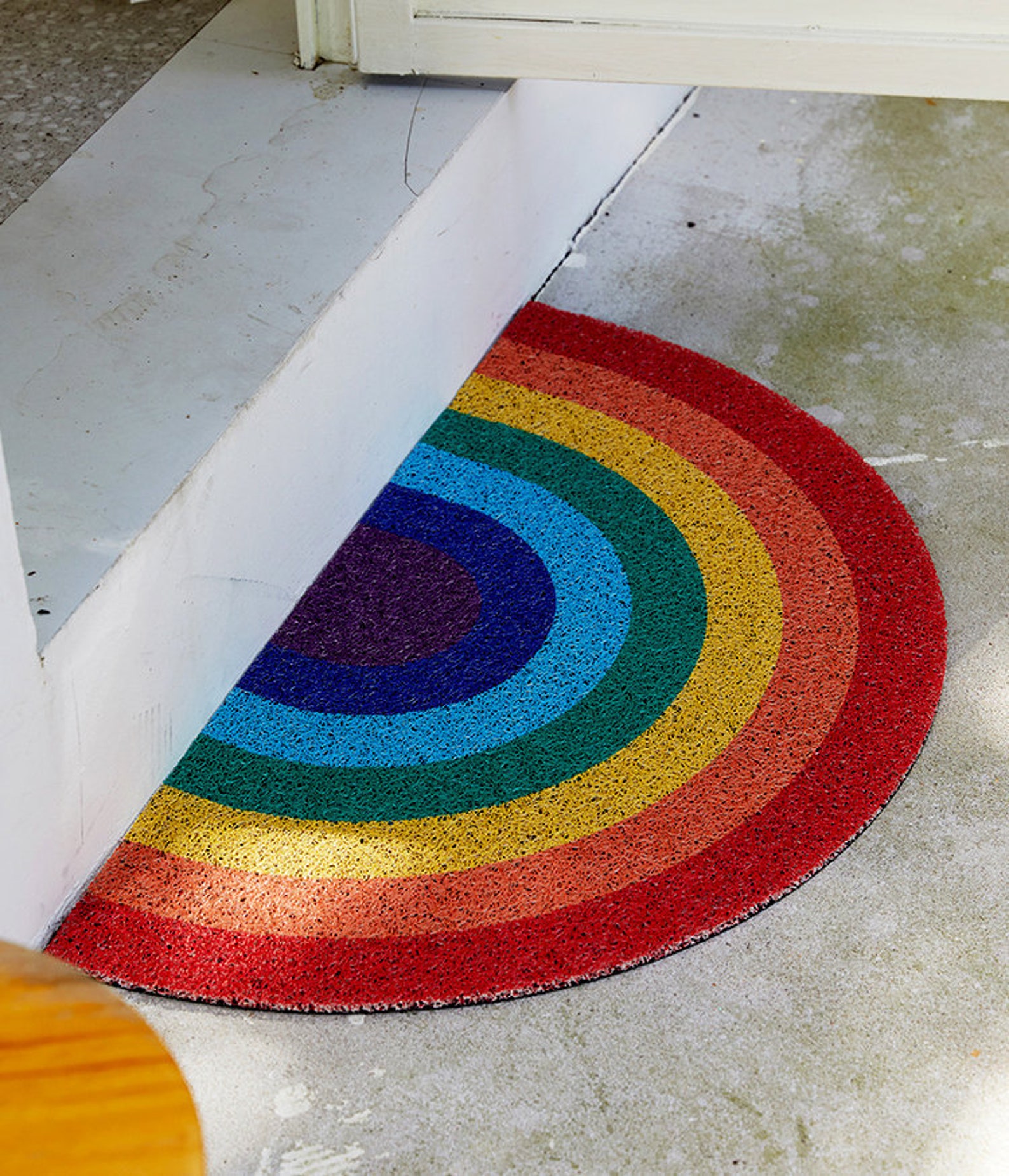 Rainbow door mat Etsy