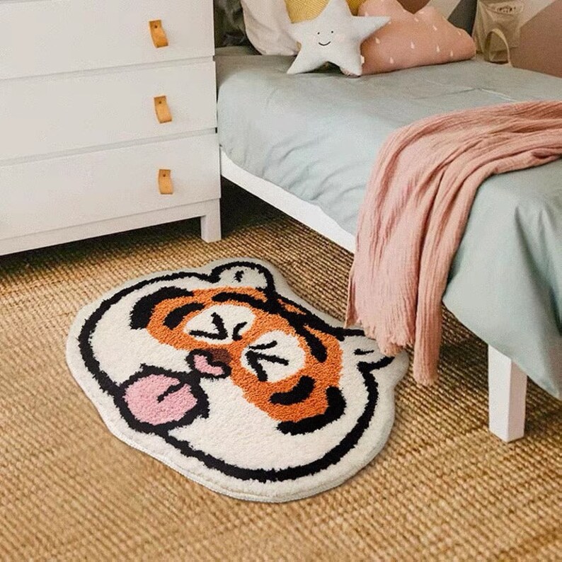 Tiger Bath Mat Tiger Rug Etsy