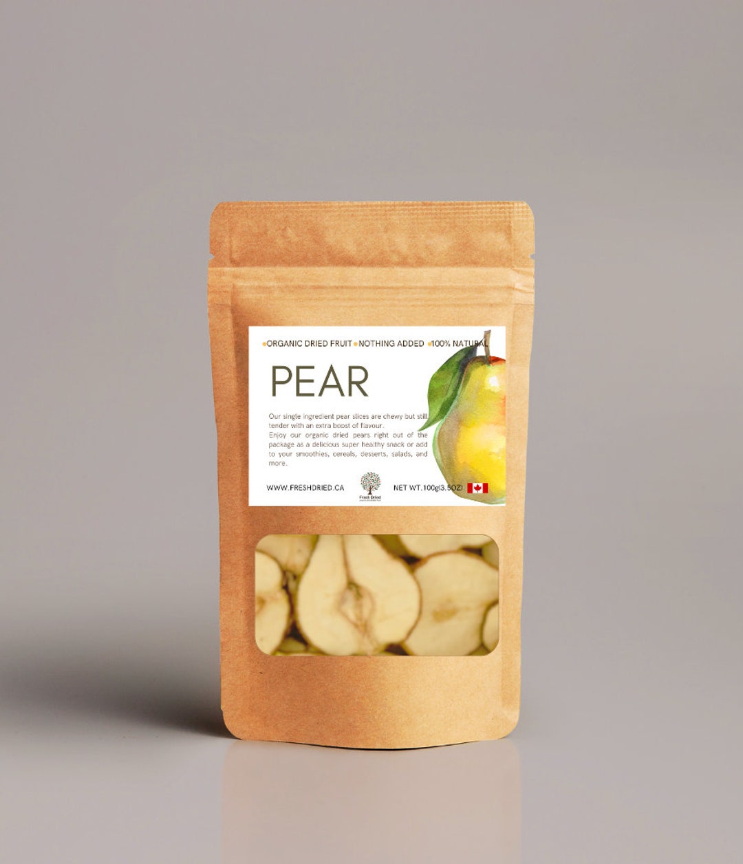 Organic Dried Pear Slices 3540 Slices per 100g Etsy