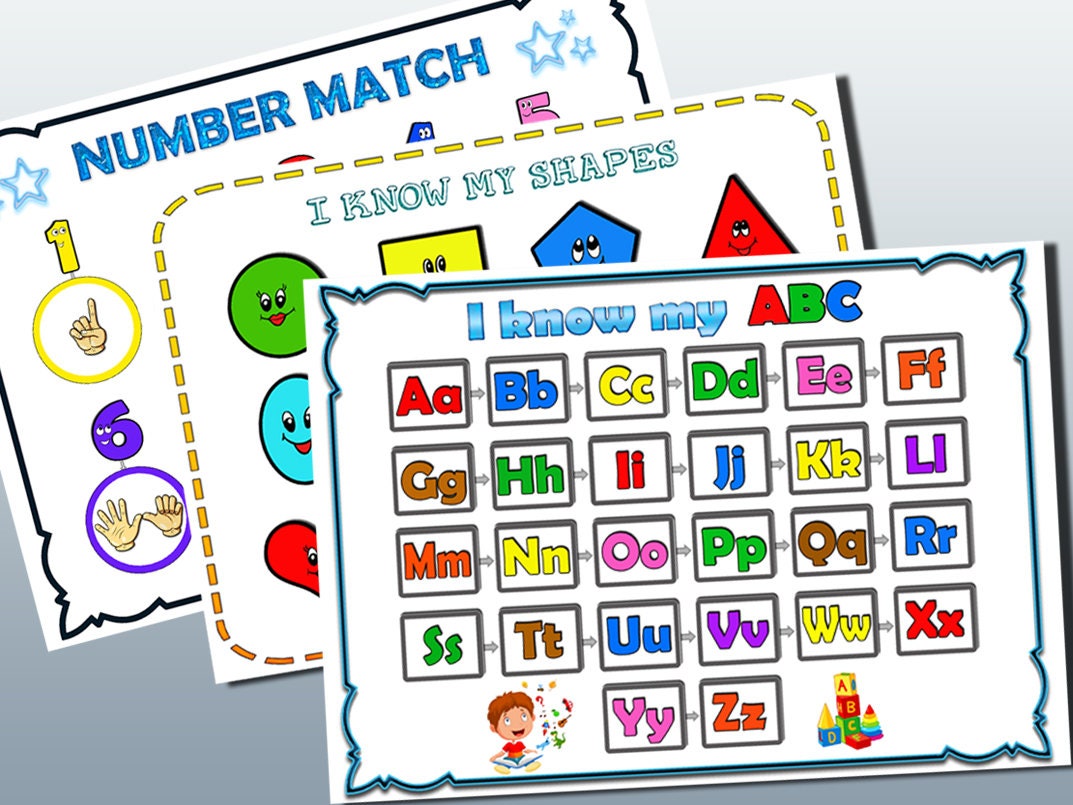 Printable Worksheet matching activities toddler learning | Etsy