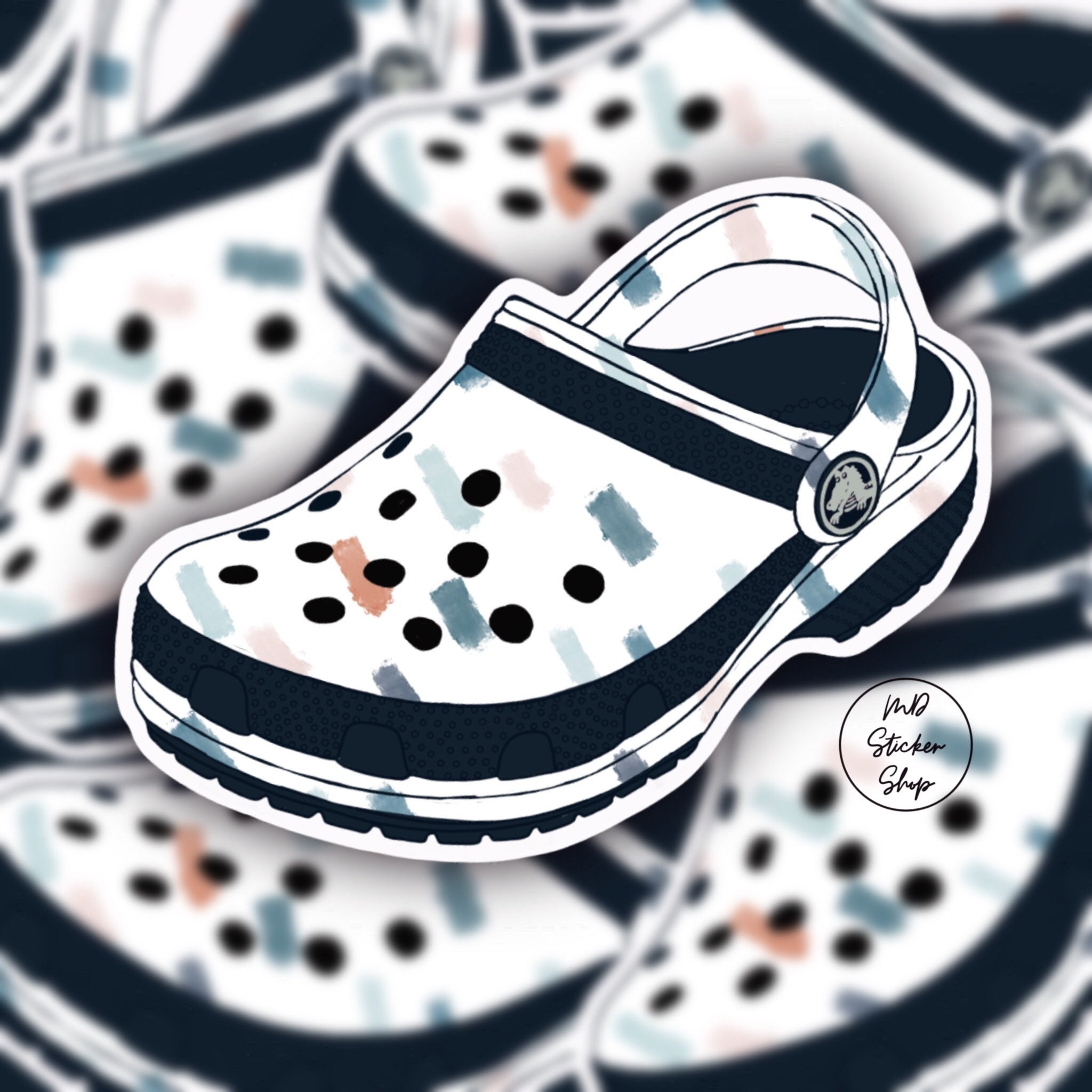 Croc Fun Print Vinyl Sticker / Crocs / Croc Slip On Shoes Etsy